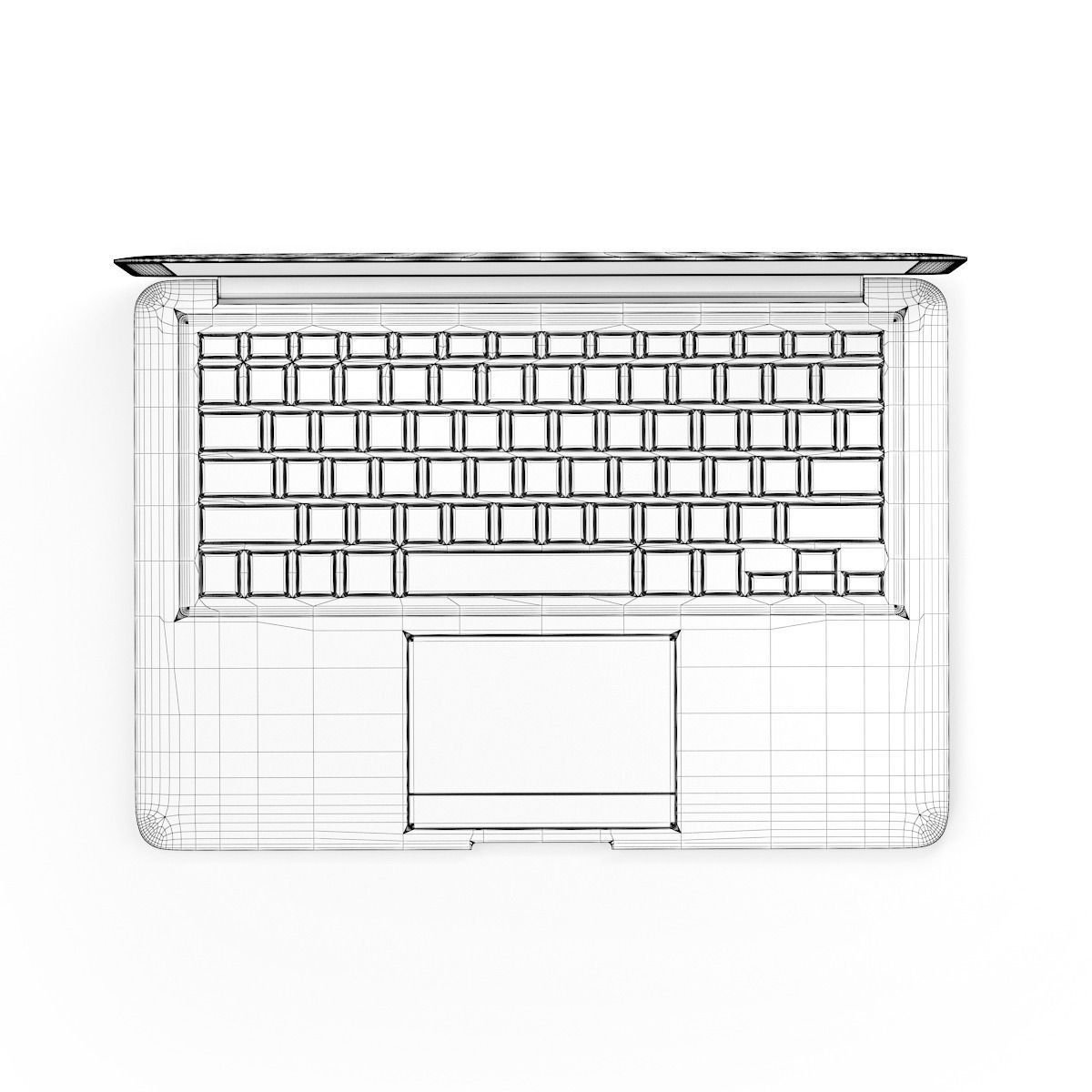 Notebook apple macbook air 3D model_6