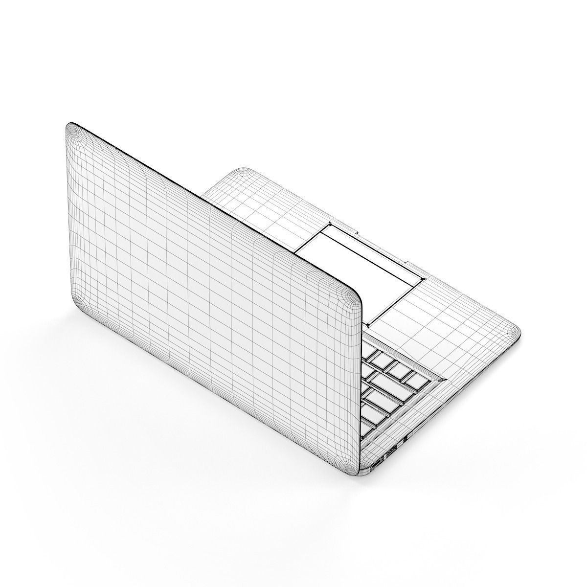 Notebook apple macbook air 3D model_5