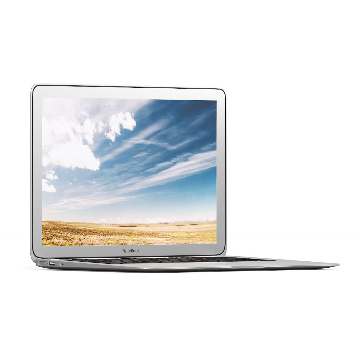 Notebook apple macbook air 3D model_8