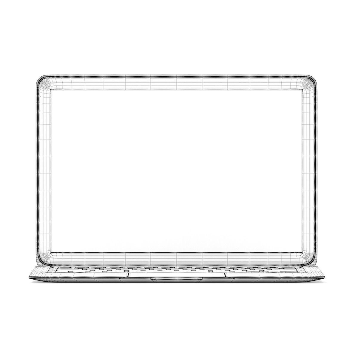 Notebook apple macbook air 3D model_2