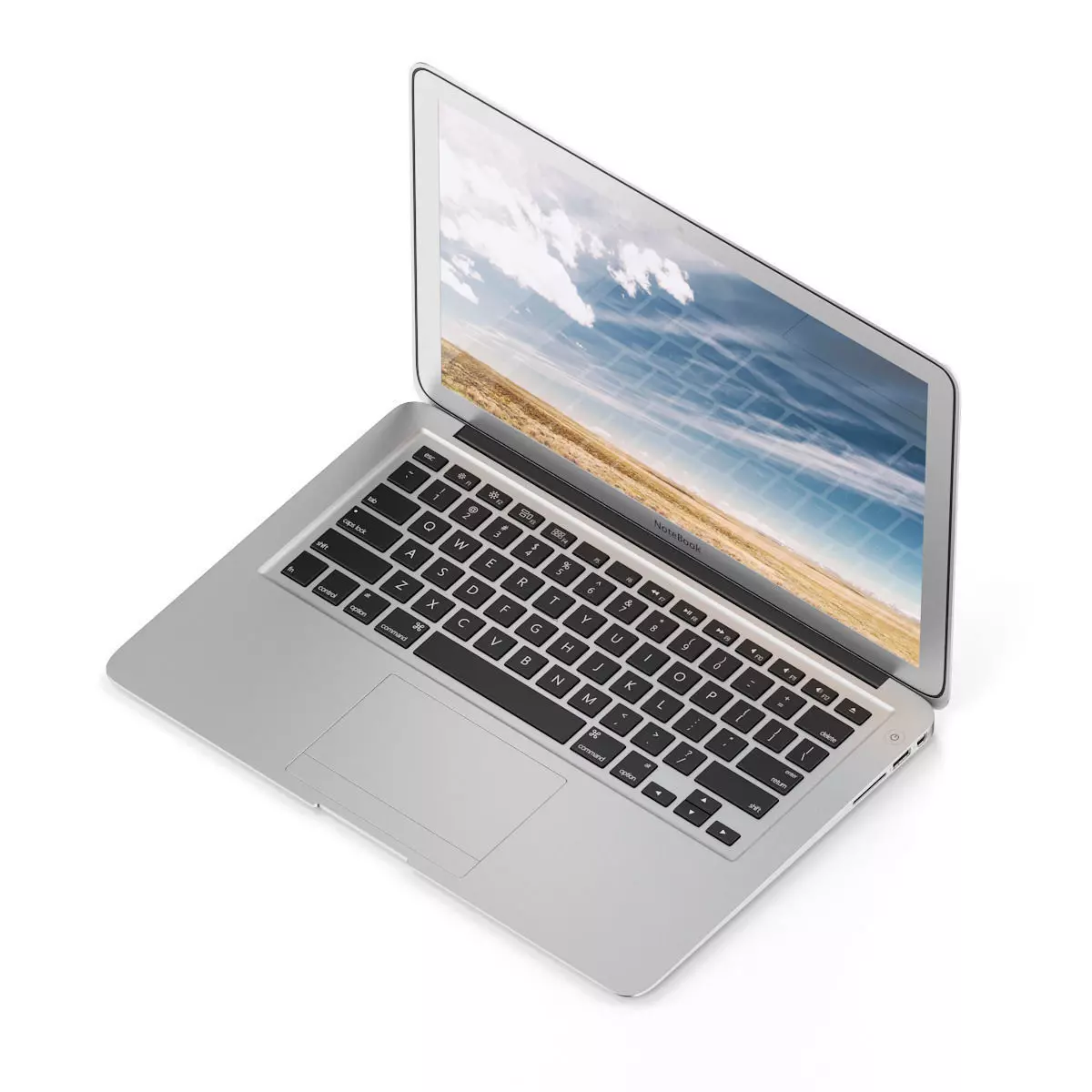 Notebook apple macbook air 3D model_0