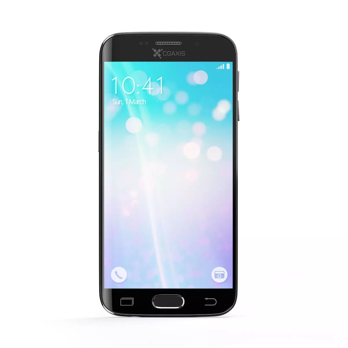 Black smartphone 2 3D model_0