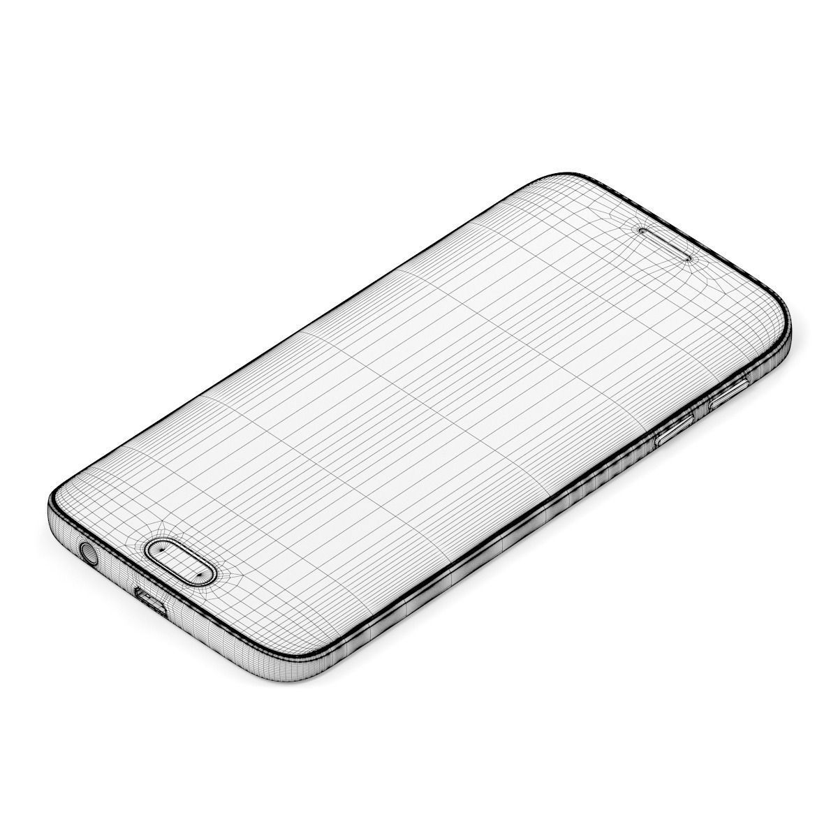 Black smartphone 2 3D model_11