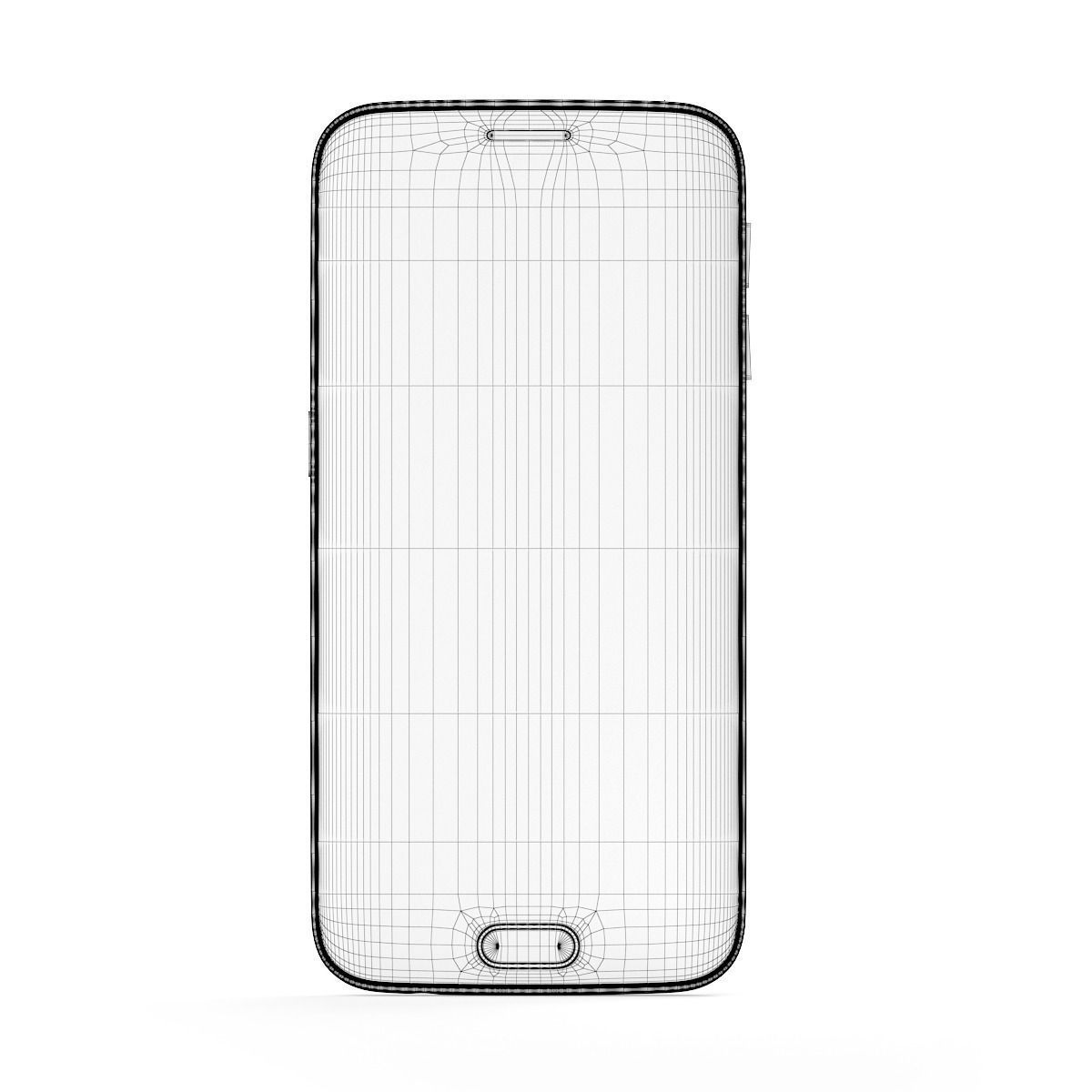 Black smartphone 2 3D model_1