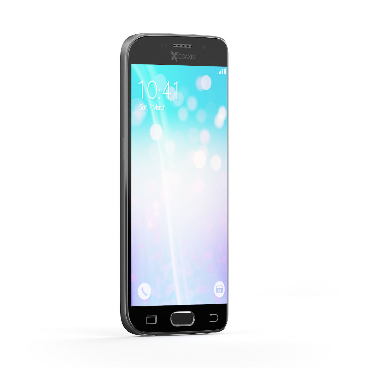 Black smartphone 2 3D model_2