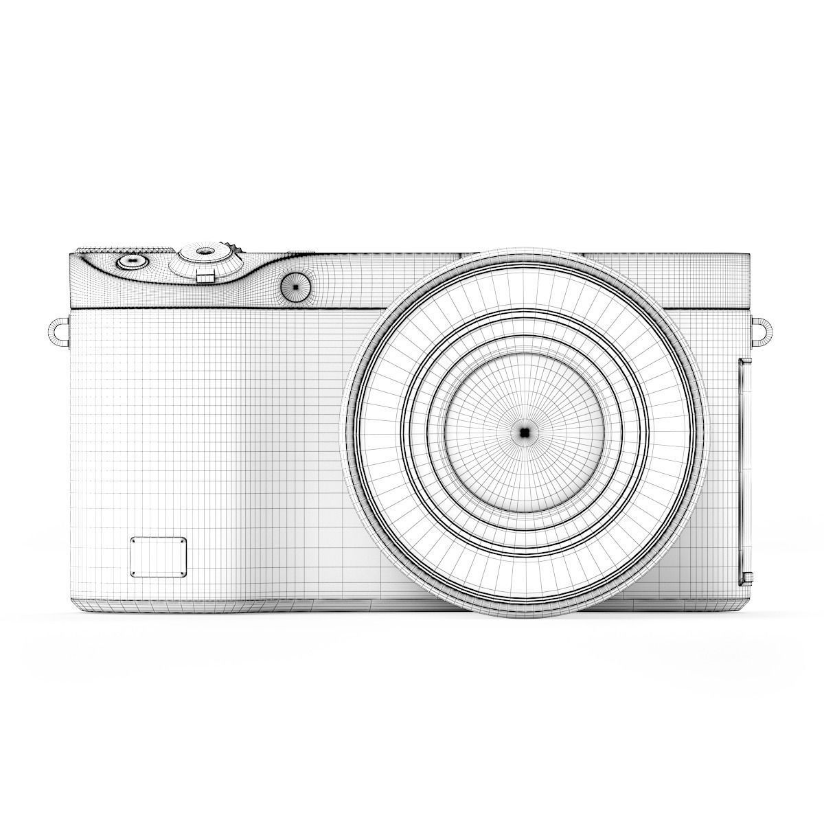 Black digital camera 3D model_2