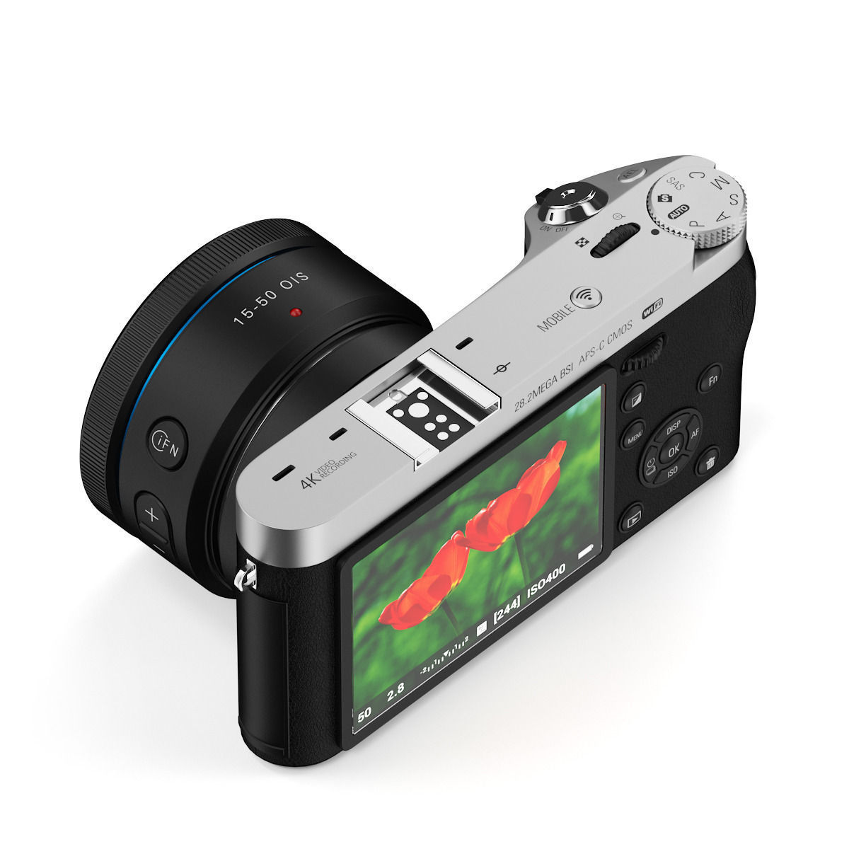 Black digital camera 3D model_8