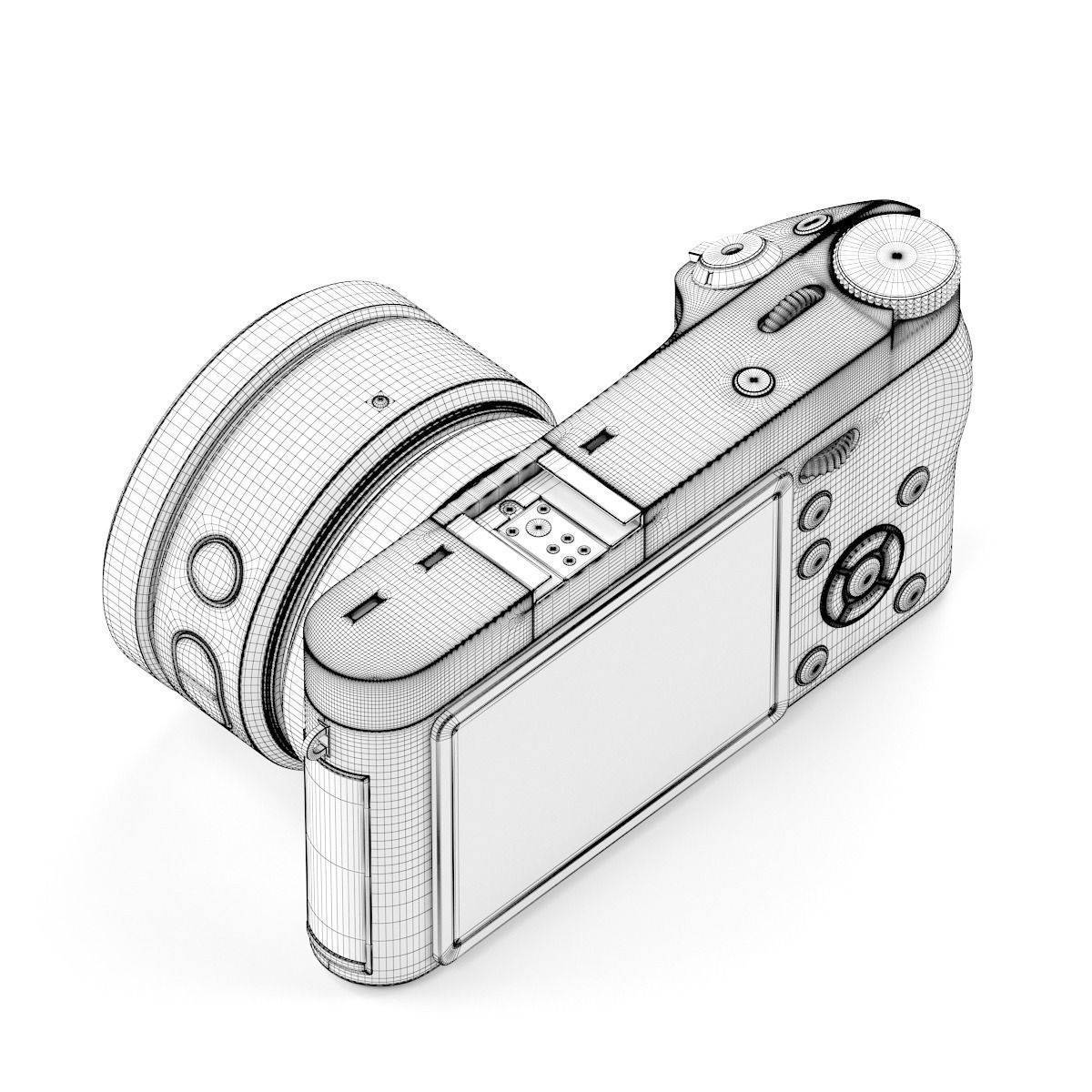 Black digital camera 3D model_9