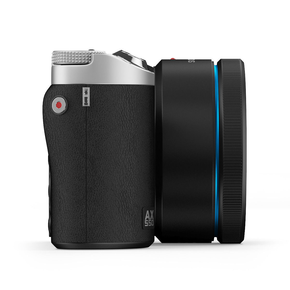 Black digital camera 3D model_3