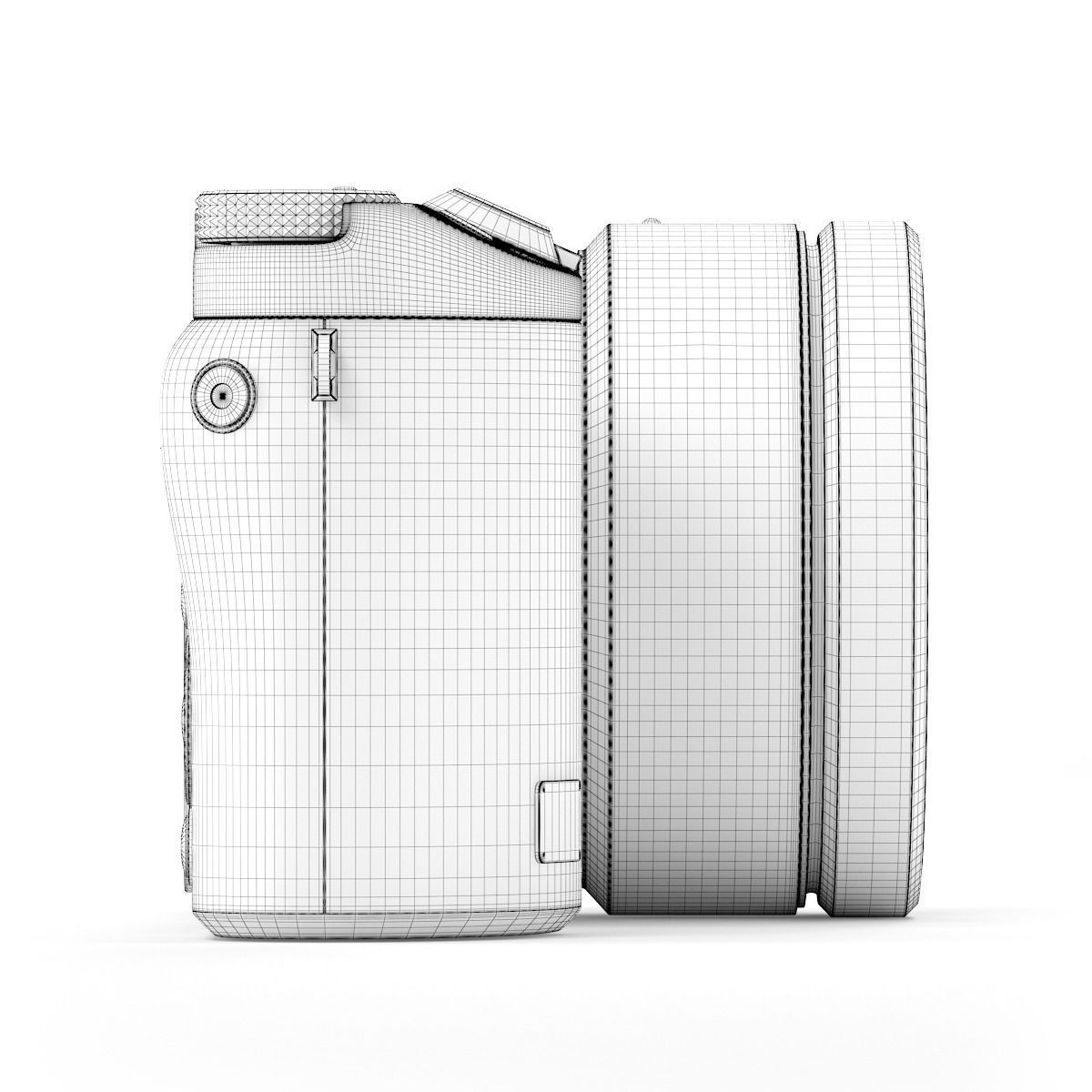 Black digital camera 3D model_6