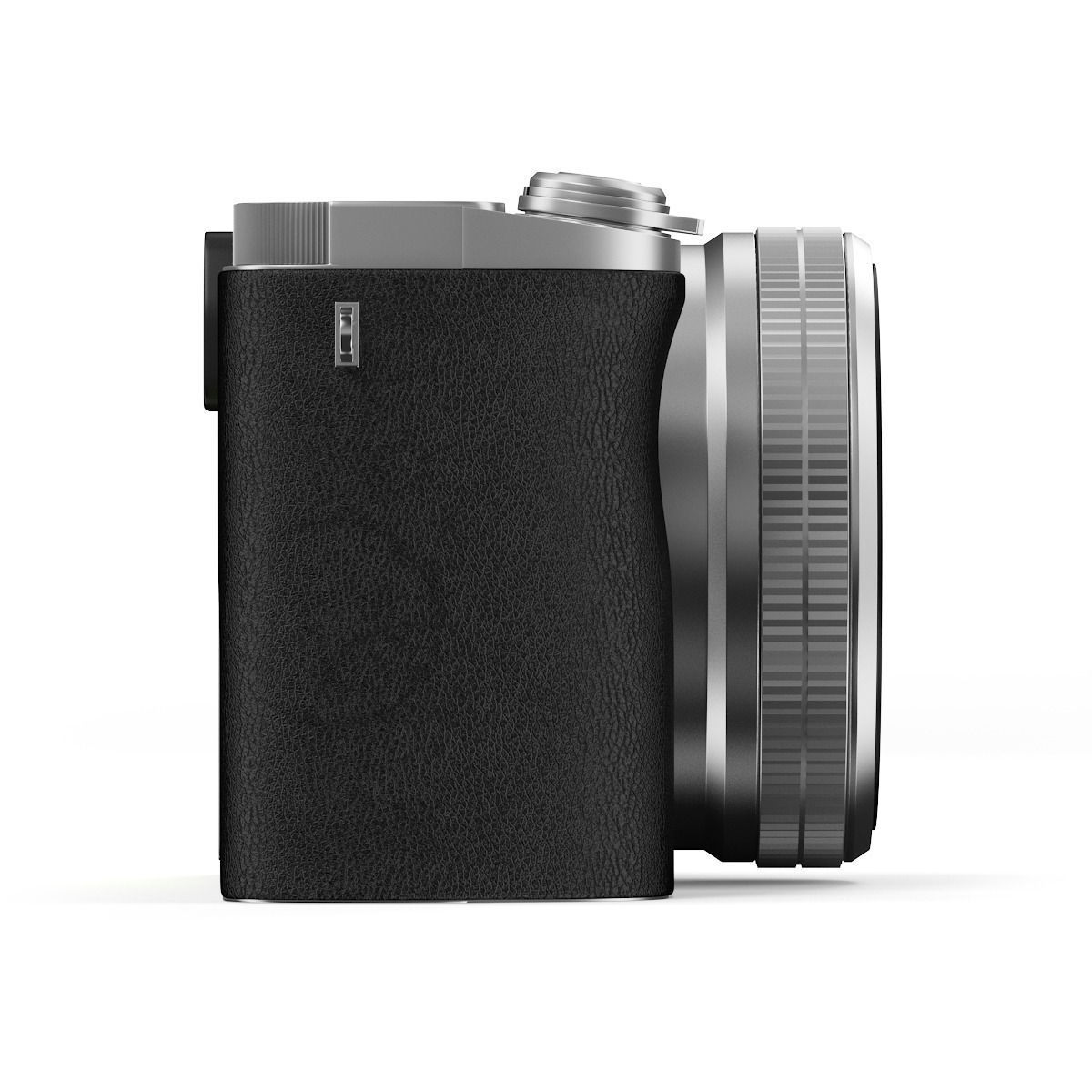 Silver digital camera 3D model_3