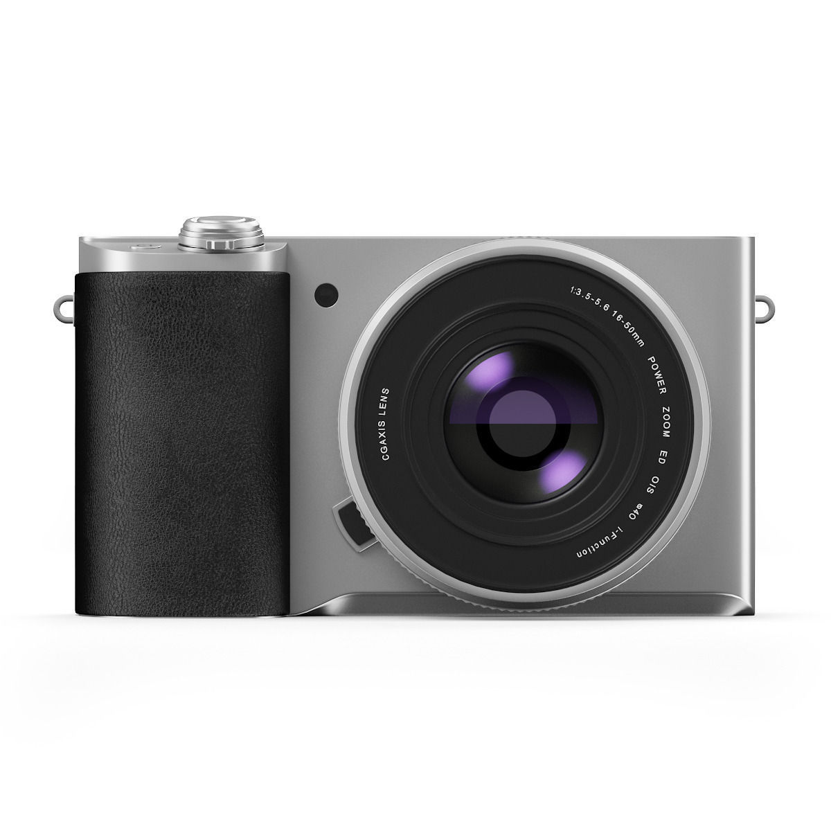 Silver digital camera 3D model_5