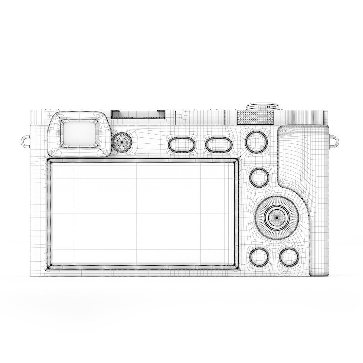 Silver digital camera 3D model_2