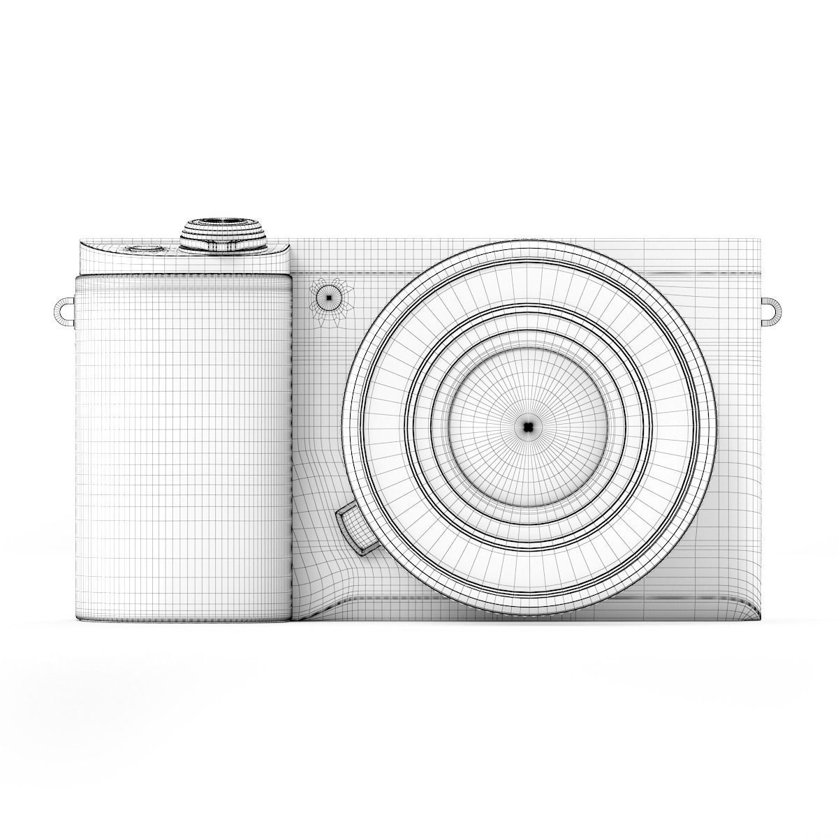 Silver digital camera 3D model_9