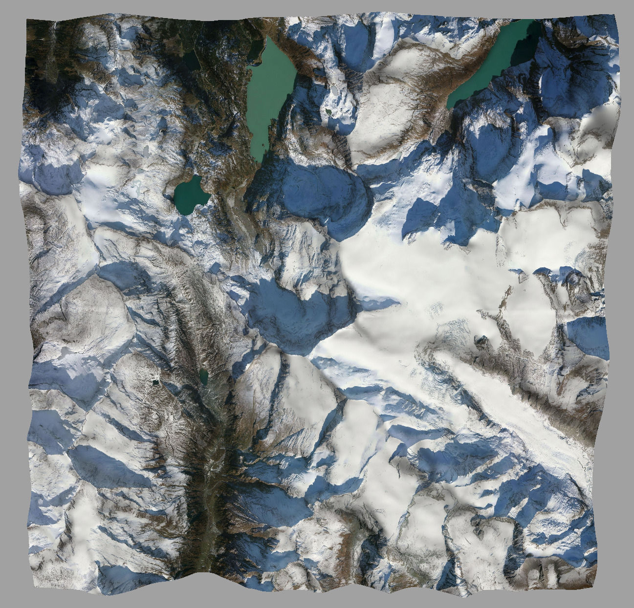 Grossglockner snowy mountain range 3D model_1