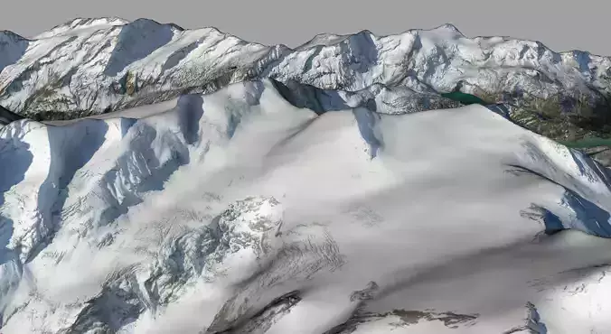 Grossglockner snowy mountain range