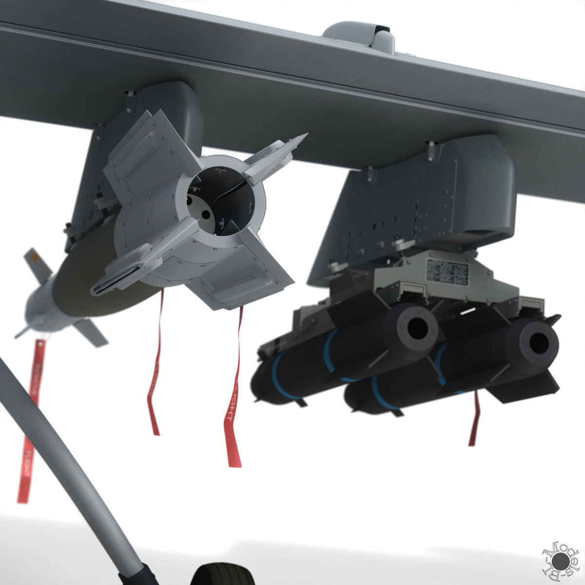 MQ-9 Reaper Military Aircraft Drone 3D model_7