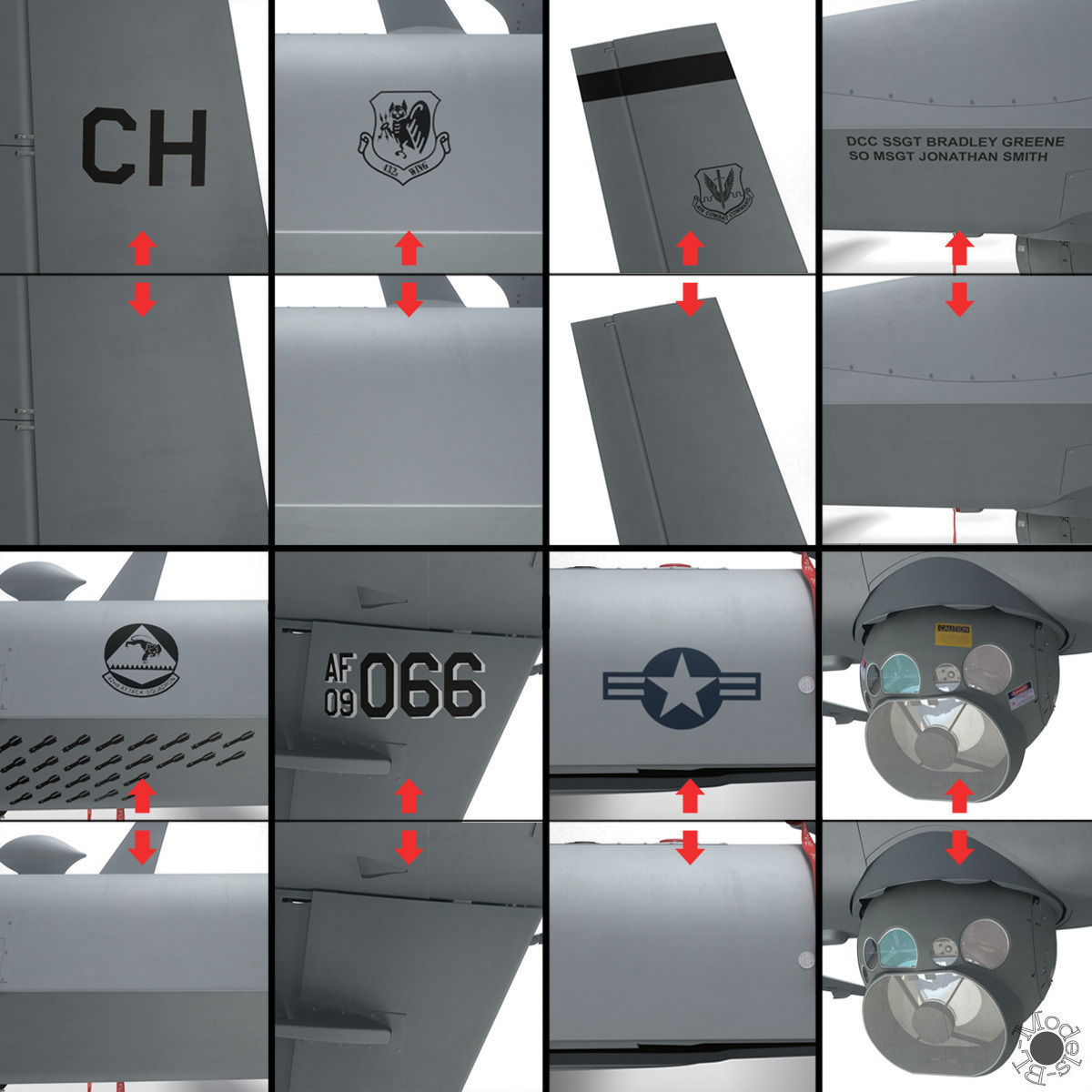 MQ-9 Reaper Military Aircraft Drone 3D model_33