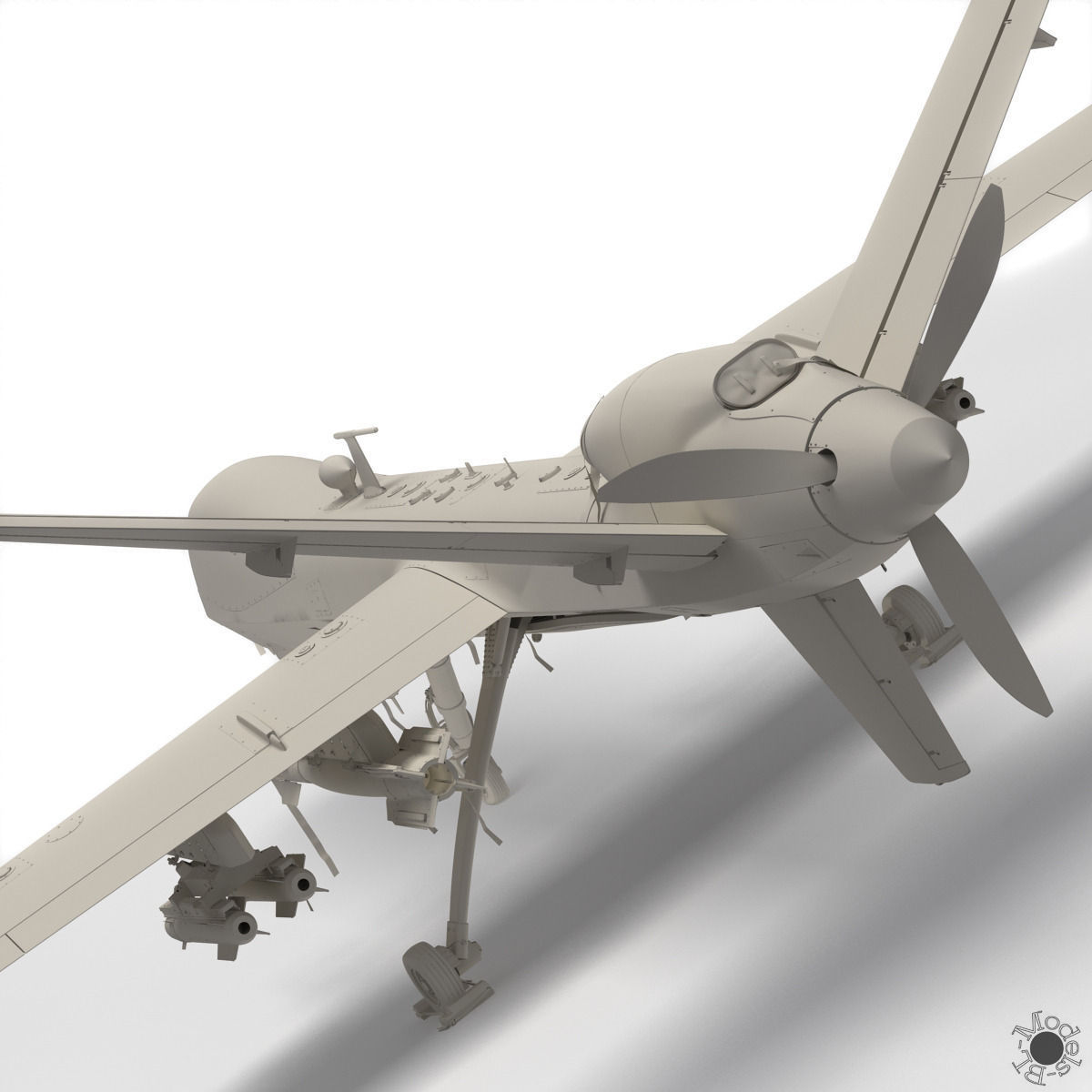 MQ-9 Reaper Military Aircraft Drone 3D model_36
