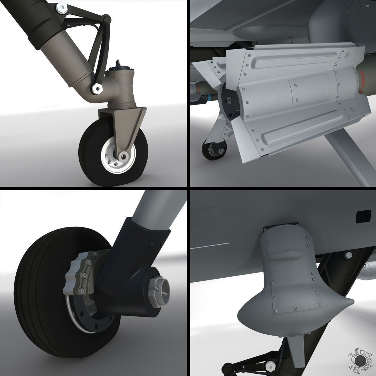 MQ-9 Reaper Military Aircraft Drone 3D model_19