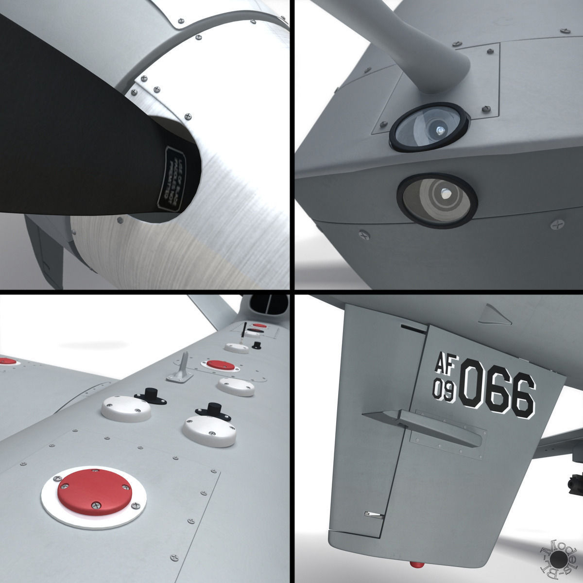 MQ-9 Reaper Military Aircraft Drone 3D model_17