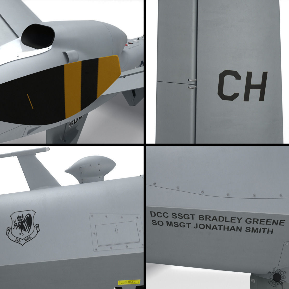 MQ-9 Reaper Military Aircraft Drone 3D model_11