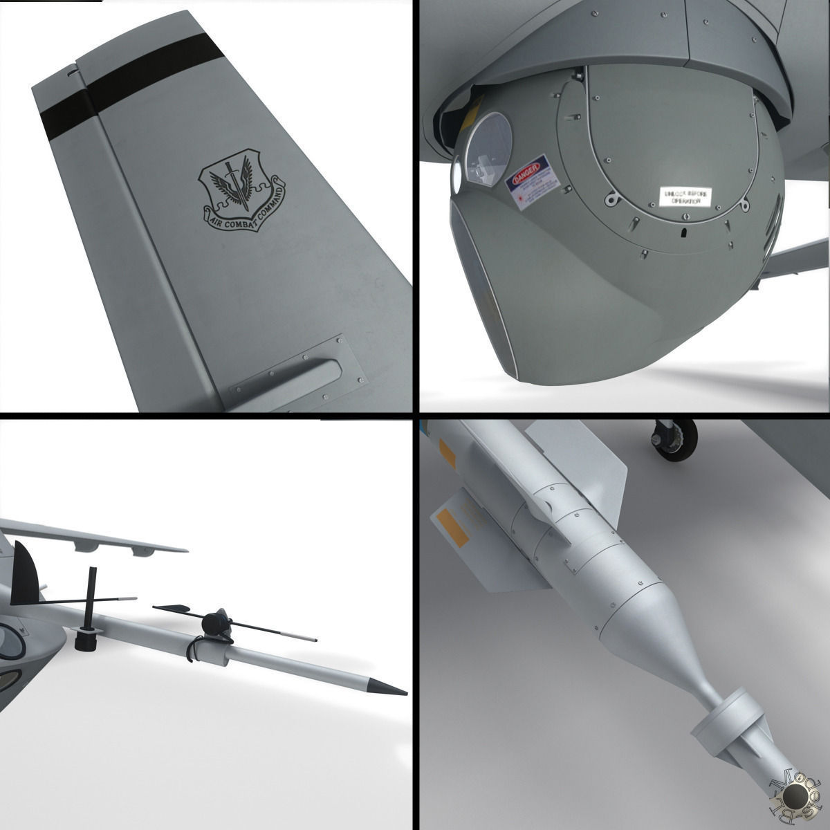 MQ-9 Reaper Military Aircraft Drone 3D model_20