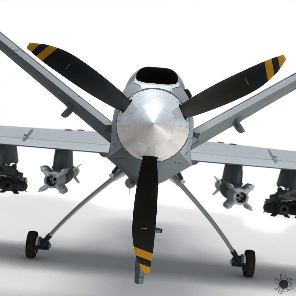 MQ-9 Reaper Military Aircraft Drone 3D model_6