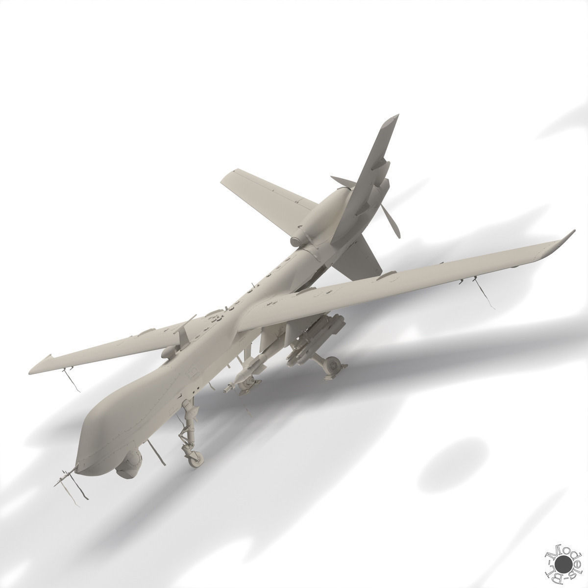 MQ-9 Reaper Military Aircraft Drone 3D model_35