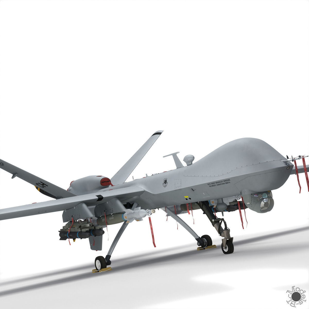 MQ-9 Reaper Military Aircraft Drone 3D model_29