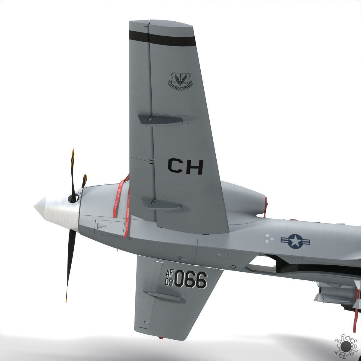 MQ-9 Reaper Military Aircraft Drone 3D model_1