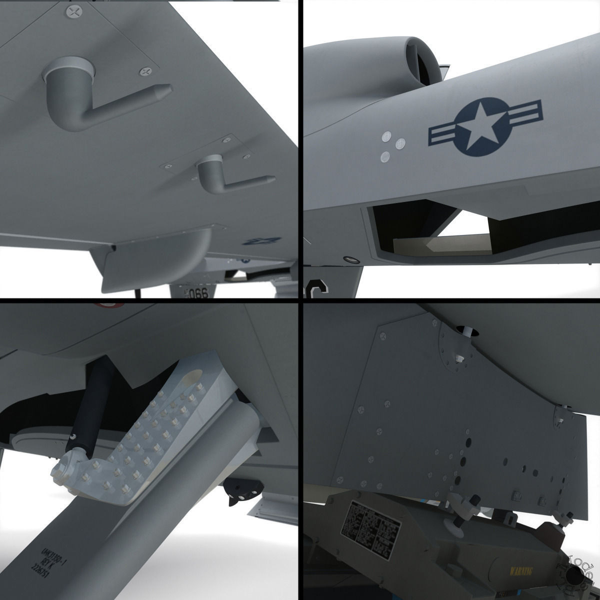 MQ-9 Reaper Military Aircraft Drone 3D model_16