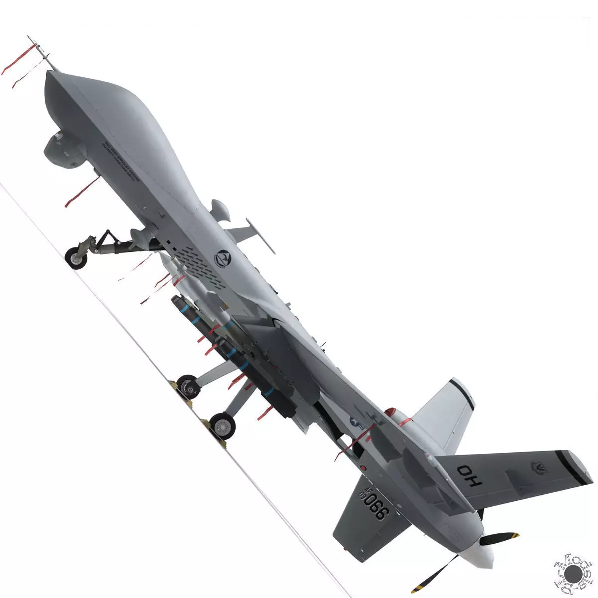 MQ-9 Reaper Military Aircraft Drone 3D model_0