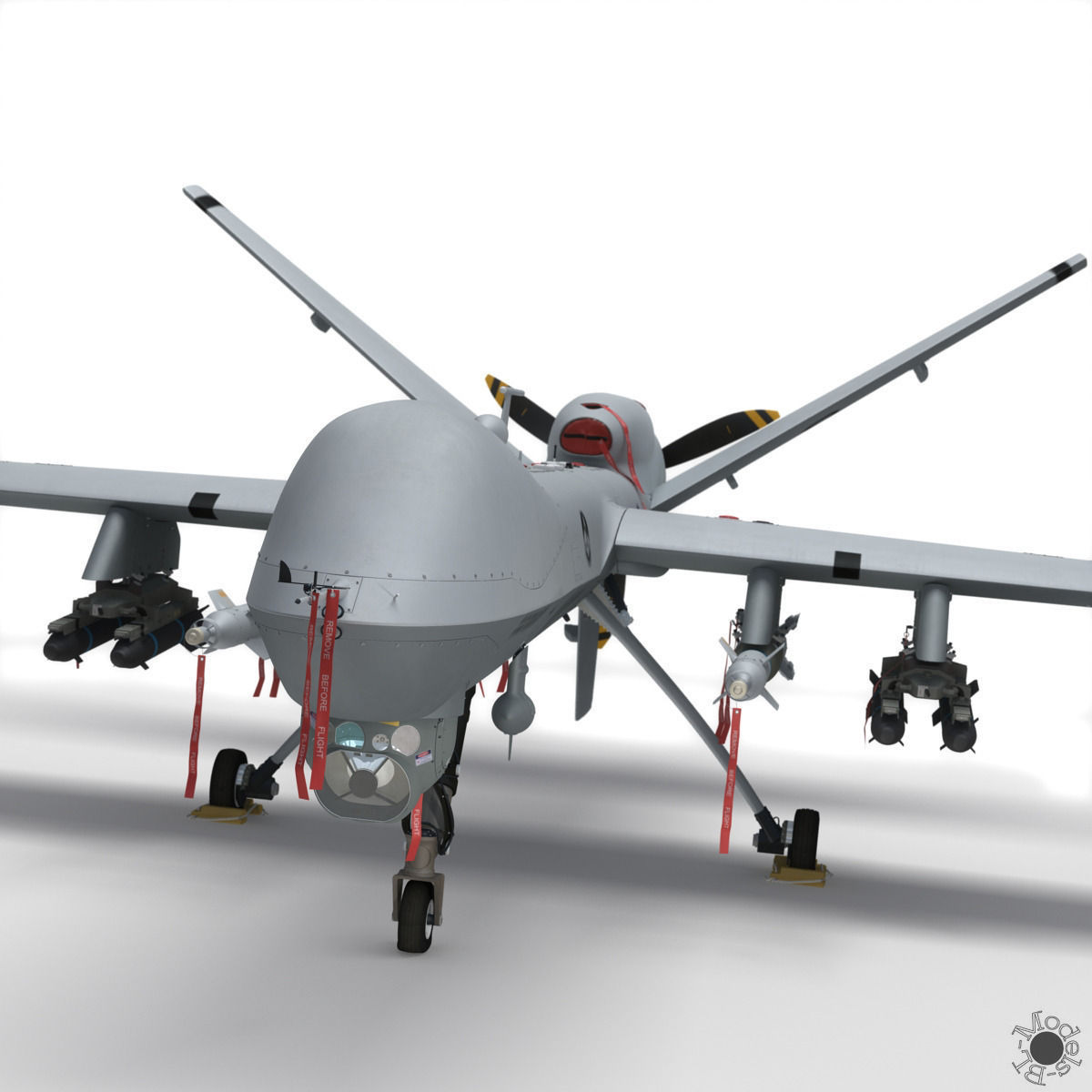 MQ-9 Reaper Military Aircraft Drone 3D model_8
