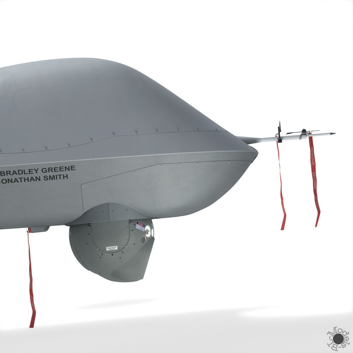 MQ-9 Reaper Military Aircraft Drone 3D model_4