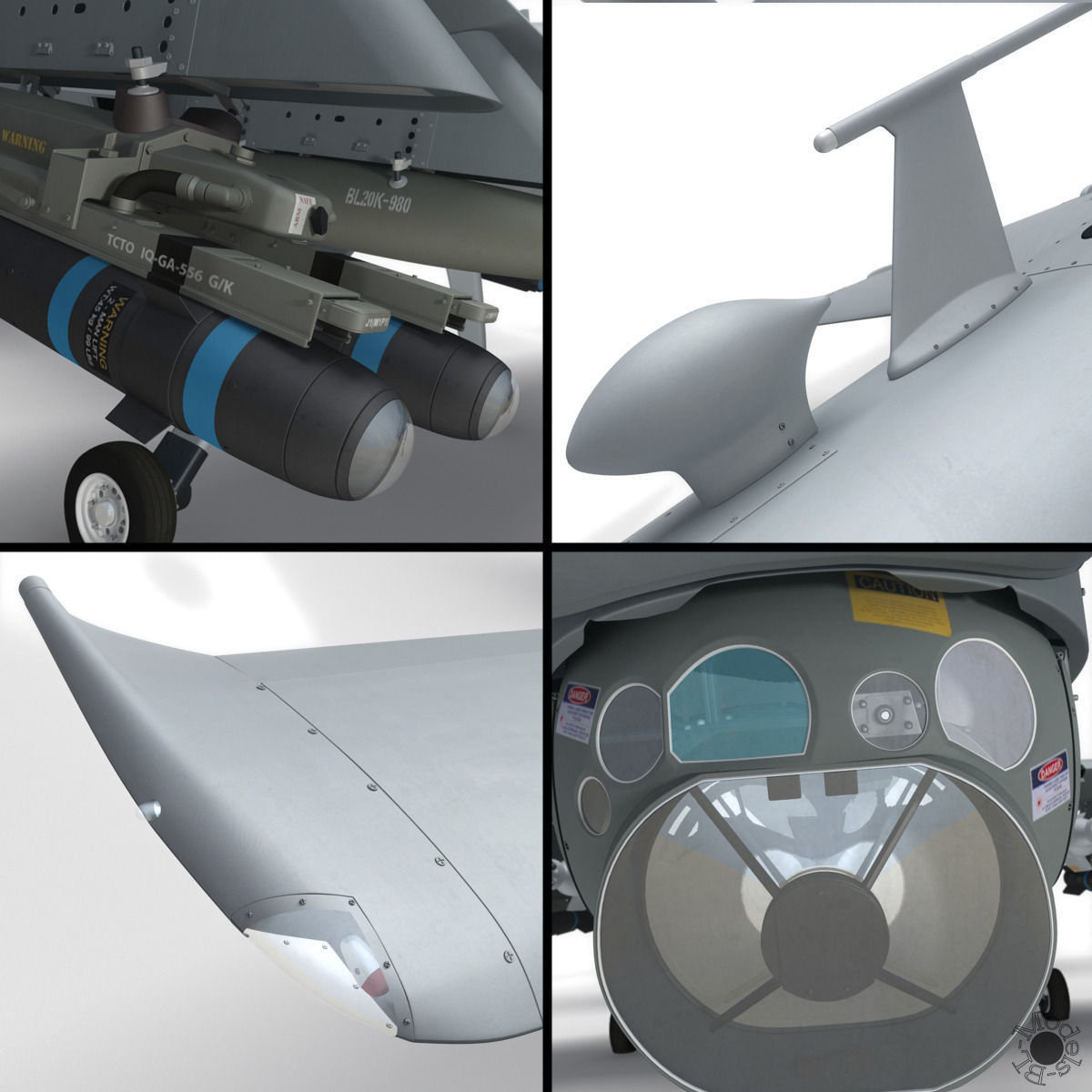 MQ-9 Reaper Military Aircraft Drone 3D model_18