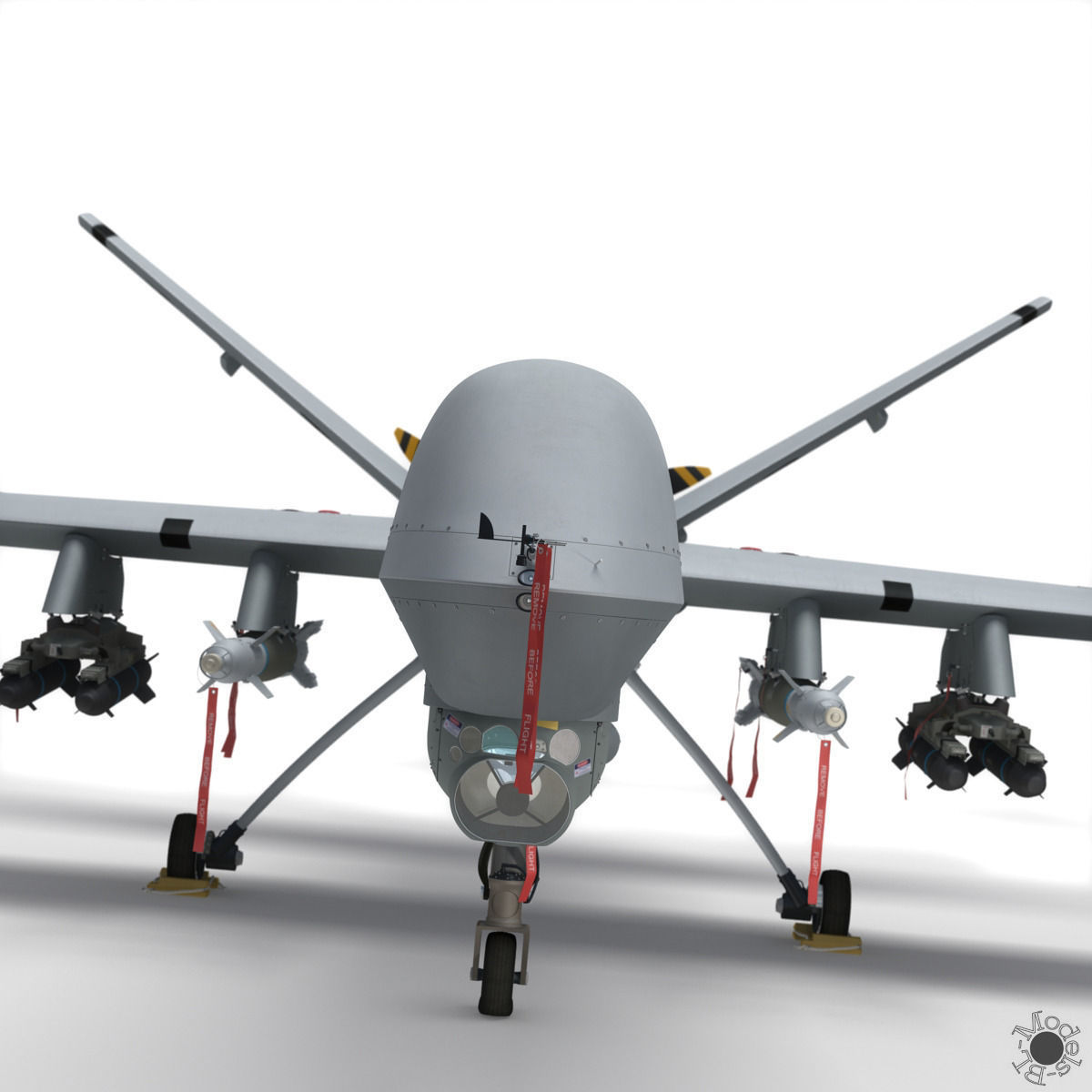 MQ-9 Reaper Military Aircraft Drone 3D model_24