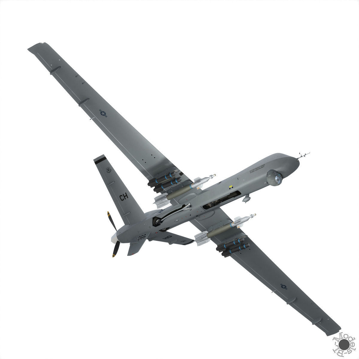 MQ-9 Reaper Military Aircraft Drone 3D model_30