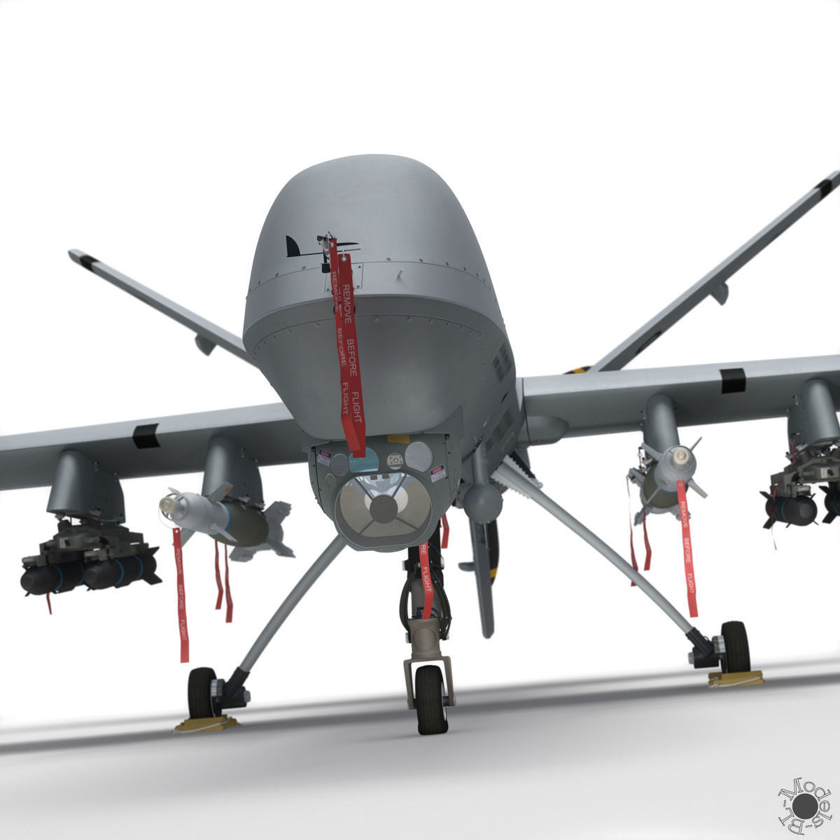 MQ-9 Reaper Military Aircraft Drone 3D model_3