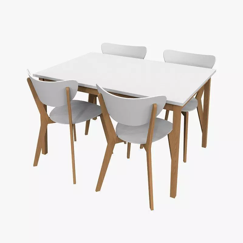 Chair And Table 60ties 3D model_0