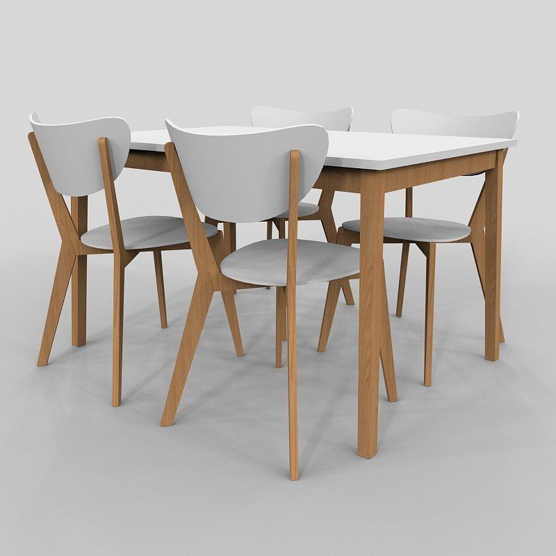 Chair And Table 60ties 3D model_1