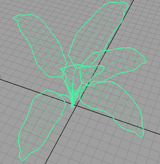 Palm leaves 3D model_2