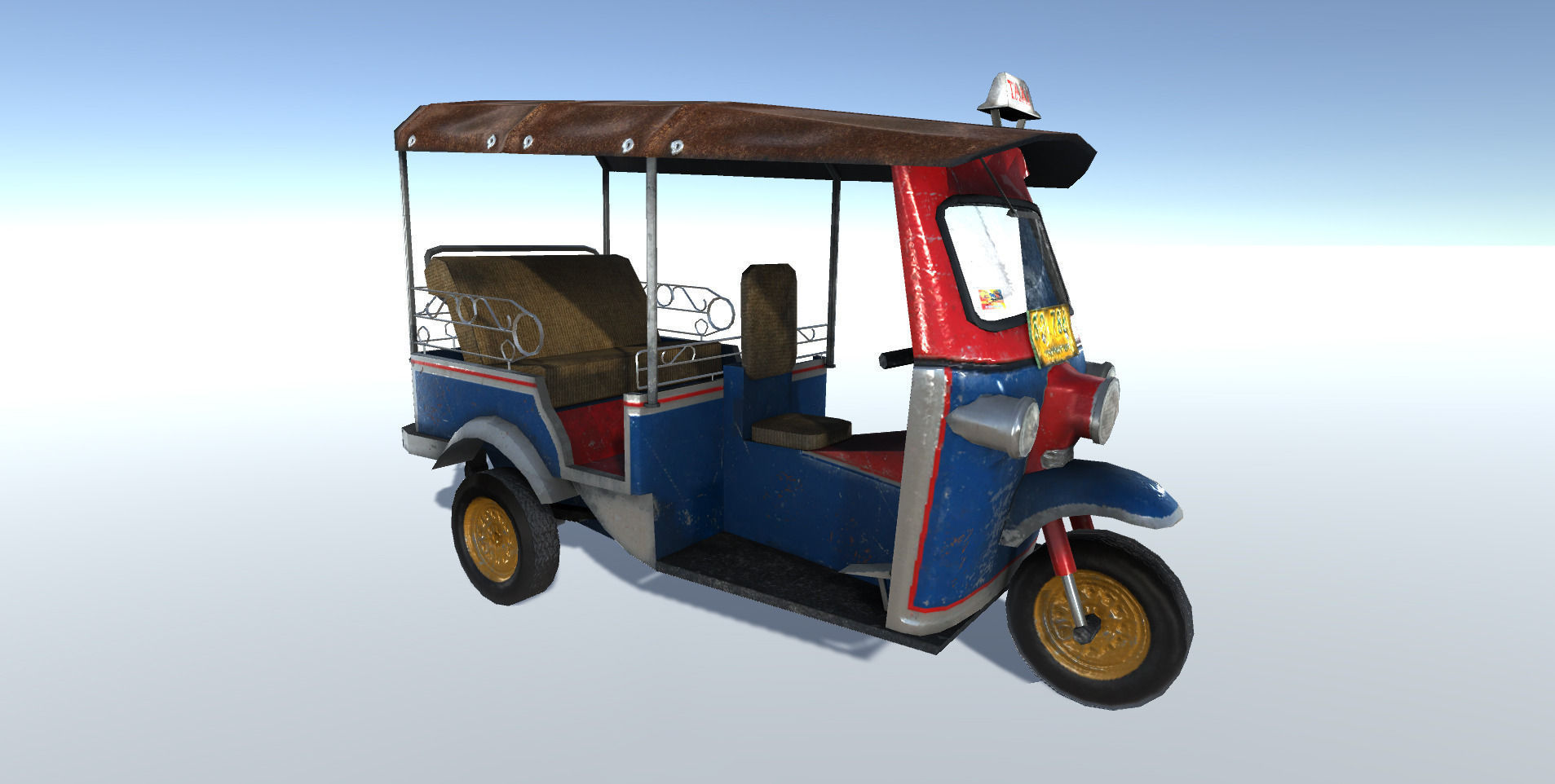 Tuk-tuk thailand tuk tuk - thailand tuk tuk Low-poly 3D model_1