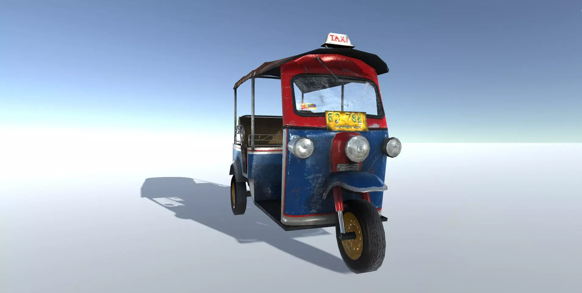 Tuk-tuk thailand tuk tuk - thailand tuk tuk Low-poly 3D model_0