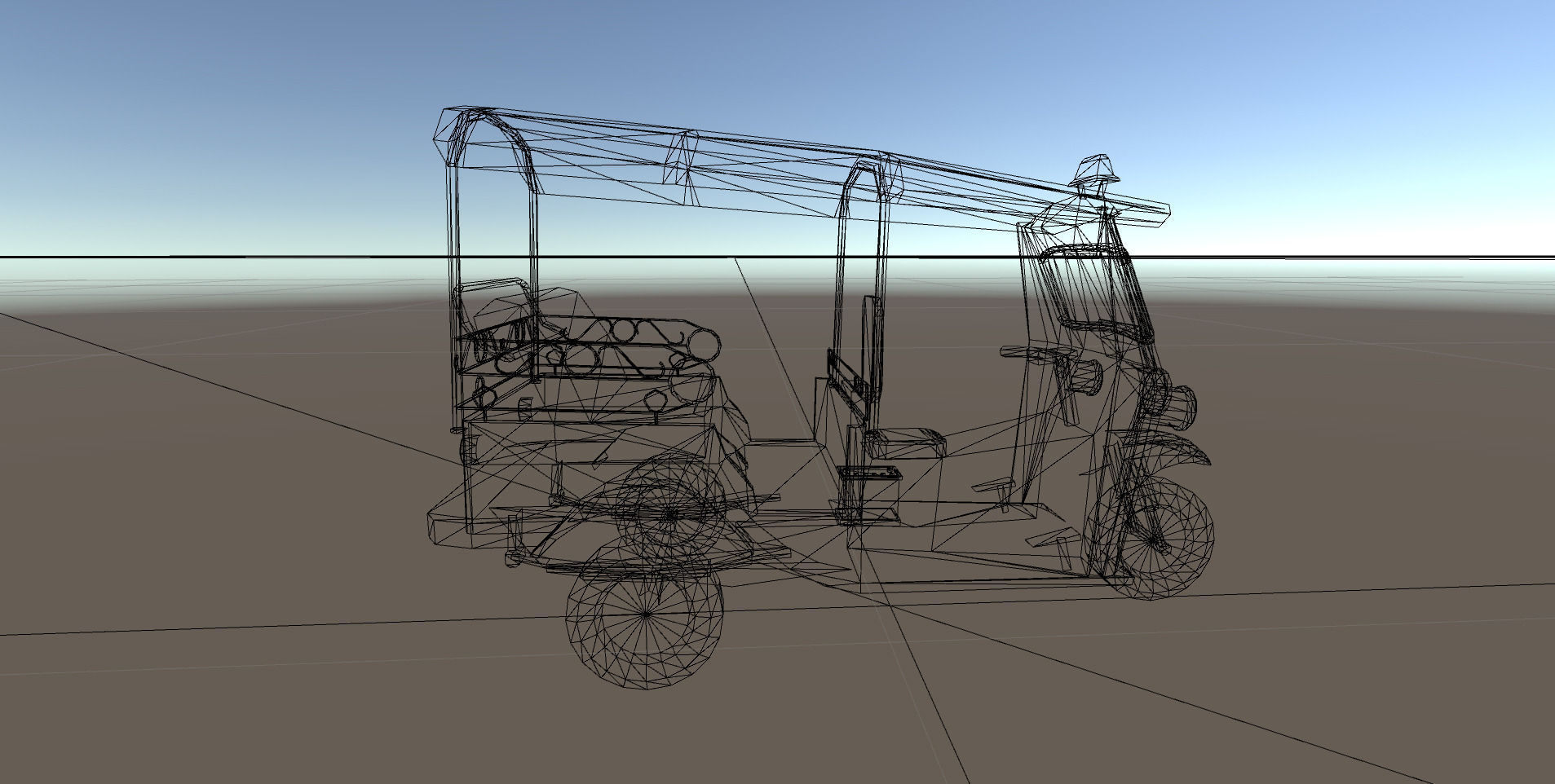 Tuk-tuk thailand tuk tuk - thailand tuk tuk Low-poly 3D model_5