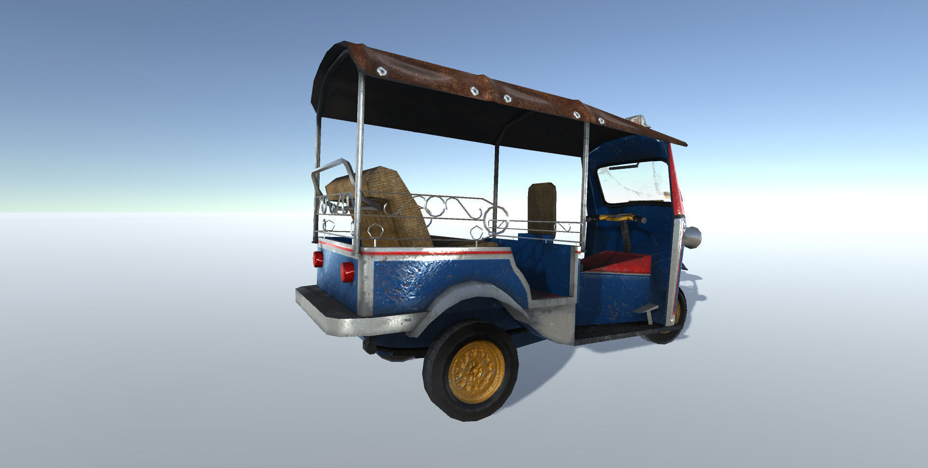 Tuk-tuk thailand tuk tuk - thailand tuk tuk Low-poly 3D model_2