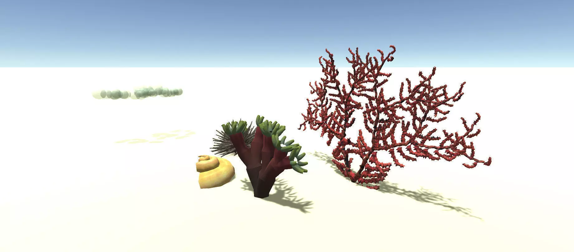 Underwater set grass plant 3D model