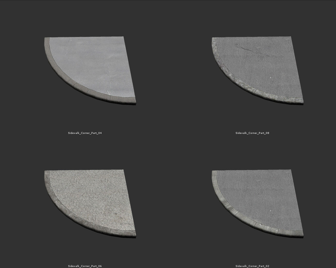 Street Builder Set Low-poly 3D model_7