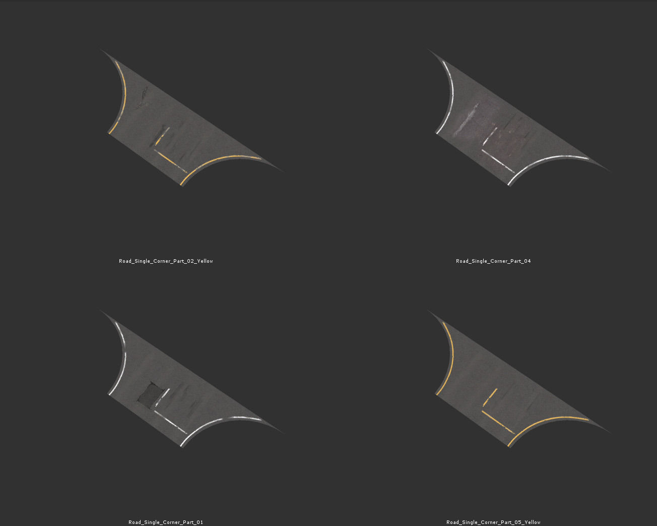 Street Builder Set Low-poly 3D model_2