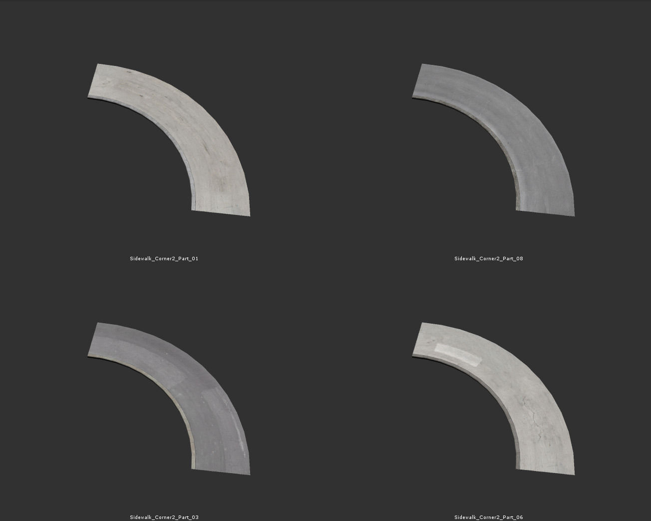 Street Builder Set Low-poly 3D model_5